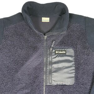 Columbia Mens XXL Full Zip Fleece Jacket‎ Outdoor Hiking Blue